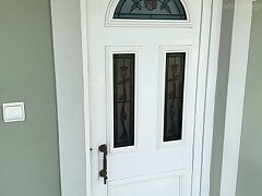 Russian housewife f***** in her garden by intruder 4K - Jamie knight, rope b******, b*** gag, creampie