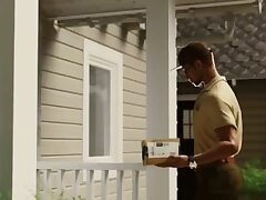 Mistress Diana shrunk delivery guy