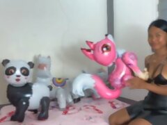 Sexy Camylle Sensually Rides Then Pops Your Mylar Character Balloons