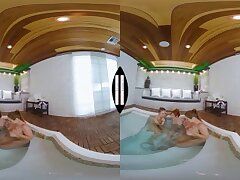 Much needed spa session with Lauren Phillips, Lena Paul, and Skylar Snow culminates in a happy ending