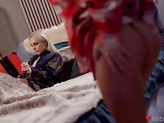 Cute lesbians romantic scissoring