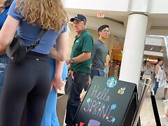 Showing her Thong through her Leggings Part 2