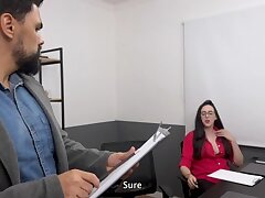 Mistress Nara Neveu - Job interview ended in a hot foot cuckold action