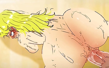 Rukia's Forbidden Night-Intense Military Encounter with Her Stud